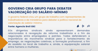 O governo federal criou um grupo de trabalho com representantes de trabalhadores e de ministérios para debater a política nacional de valorização do salário-mínimo O governo federal criou um grupo de trabalho com representantes de trabalhadores e de ministérios para debater a política nacional de valorização do salário-mínimo