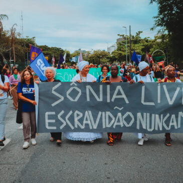 Fetram-SC na Marcha do 8M: “Sônia Livre” e a luta contra a exploração em Santa Catarina