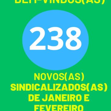 Bem-vindos(as) novos(as) sindicalizados(as) do SITESPM-CHR de janeiro e fevereiro